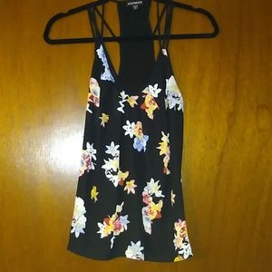 Small floral express tank top